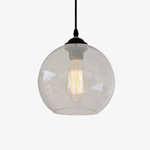 Modern Clear Glass Globe Pendant Light Clear Norenza