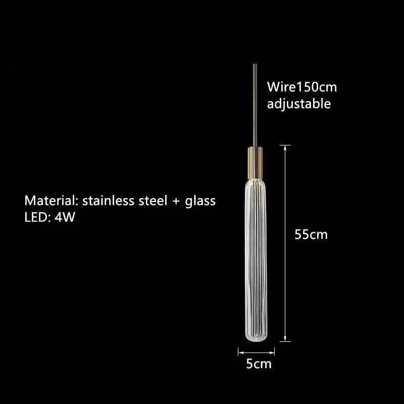 Modern Clear Glass Pendant Light for Commercial and Private Spaces Style B Norenza