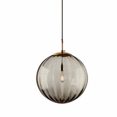 Modern Colored Glass Ball LED Pendant Light Gray Norenza
