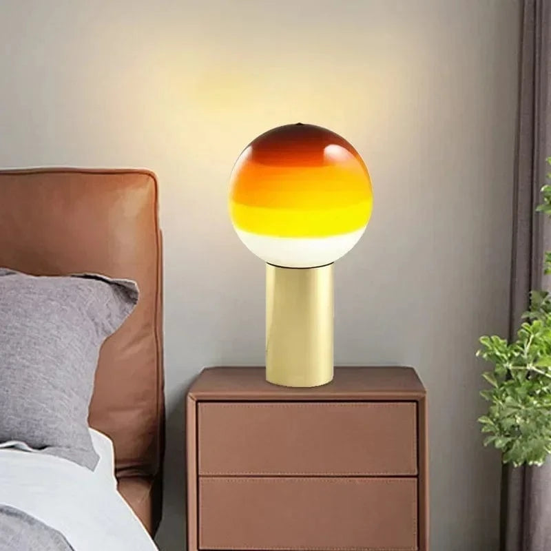 Modern Colored Glass Desk Lamp - Portable Nordic Design Norenza