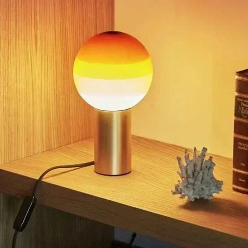Modern Colored Glass Desk Lamp - Portable Nordic Design Norenza