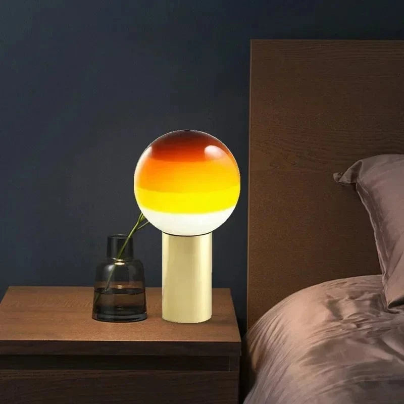 Modern Colored Glass Desk Lamp - Portable Nordic Design Norenza