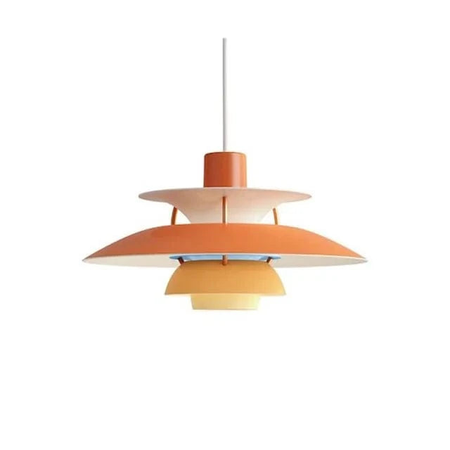 Modern Colorful LED Pendant Umbrella Chandelier for Dining Room, Bar, and Restaurant Lighting Orange Norenza