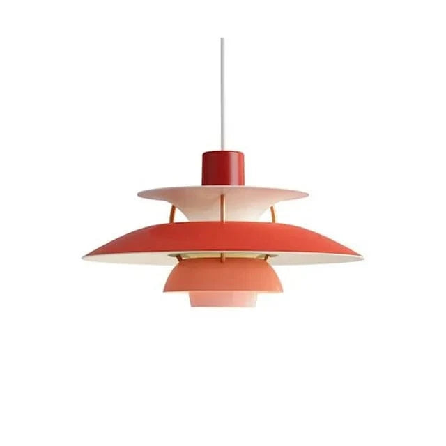 Modern Colorful LED Pendant Umbrella Chandelier for Dining Room, Bar, and Restaurant Lighting Red Norenza