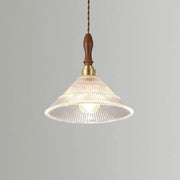 Modern Copper/Wood Glass Pendant Light for Dining Room and Kitchen Island Style C Norenza