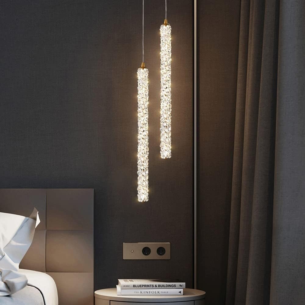 Modern Crystal Bedside Lamp for Home Decor 2 lights Norenza