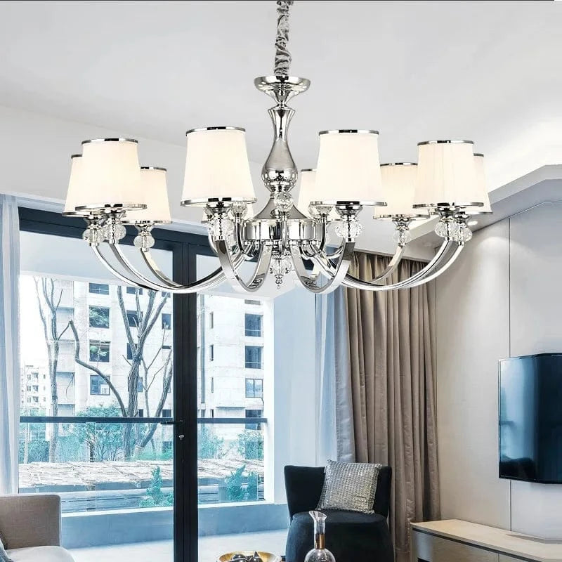 Modern Crystal LED Chrome Chandelier E14 8 lights Norenza