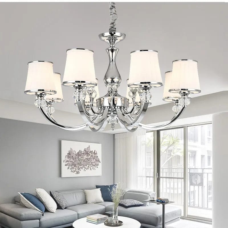 Modern Crystal LED Chrome Chandelier E14 Norenza
