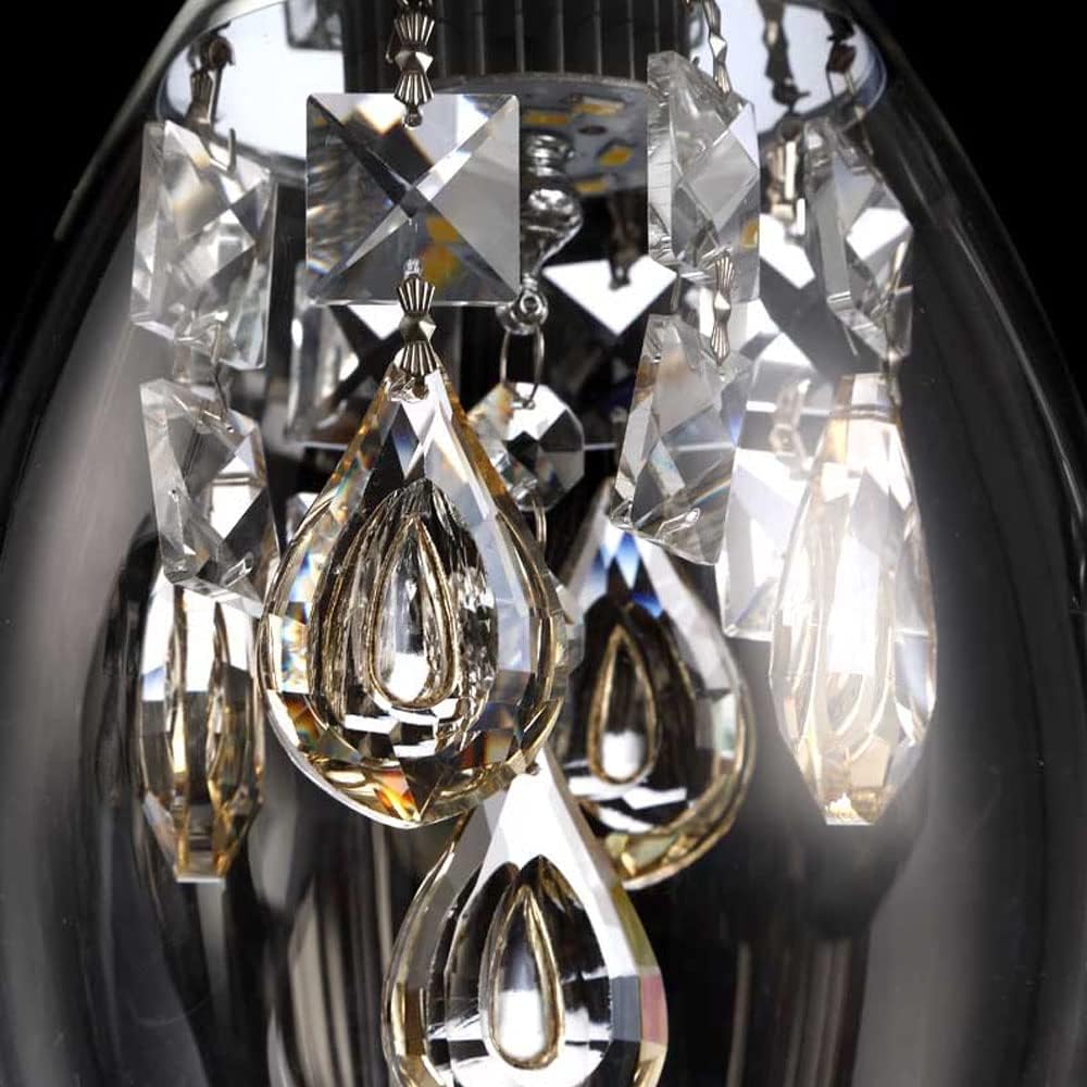 Modern Crystal Pendant Light with Glass Shade for Decorative Illumination Norenza