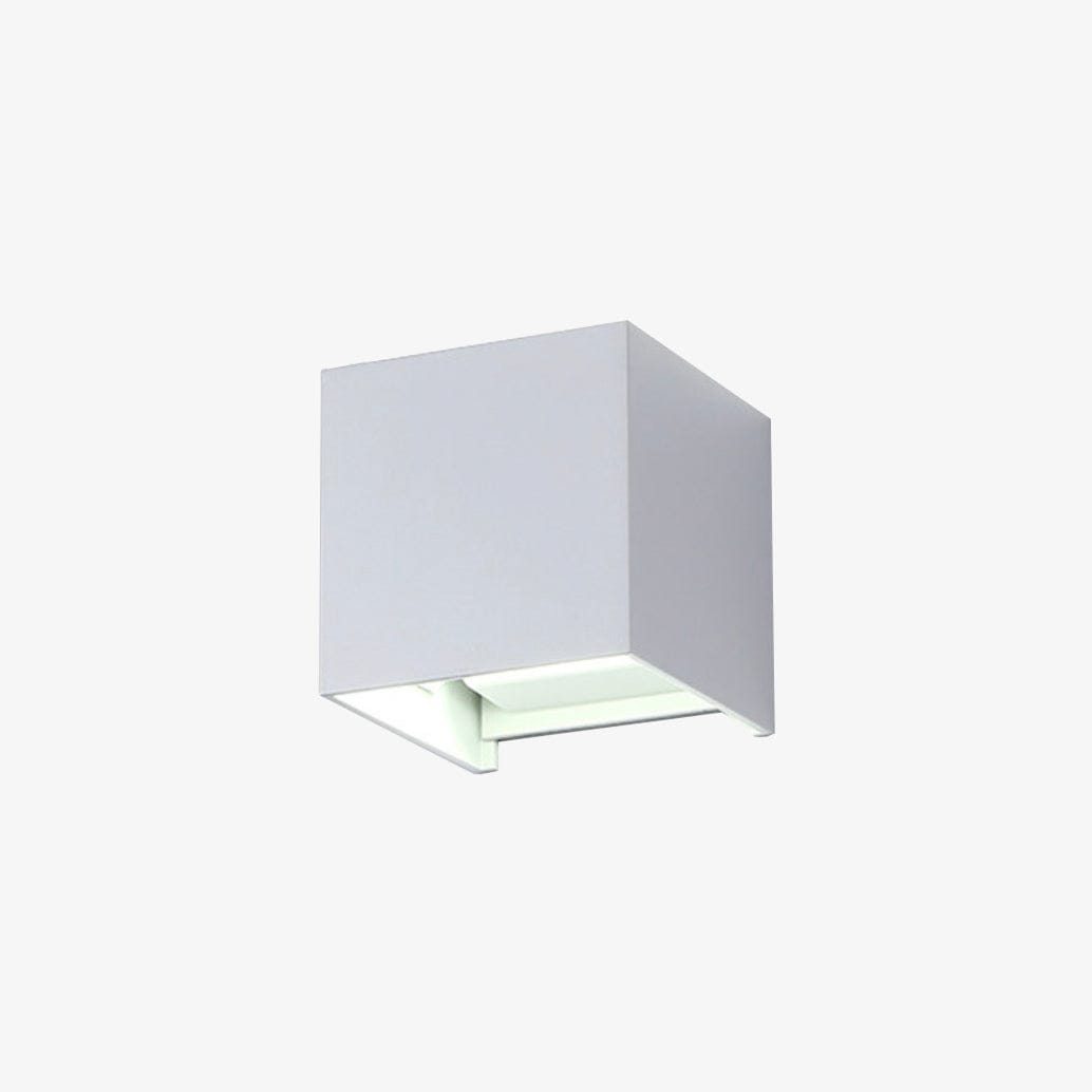 Modern Cube LED Wall Sconce White Norenza