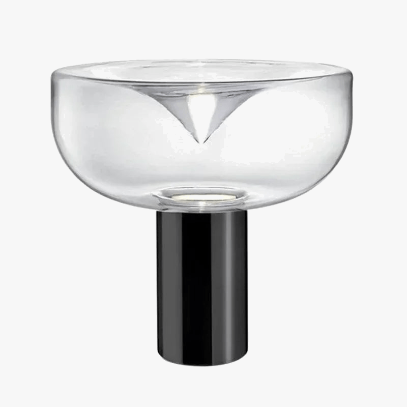 Modern Decorative Glass Radar Design Bedside Lamp Black Norenza
