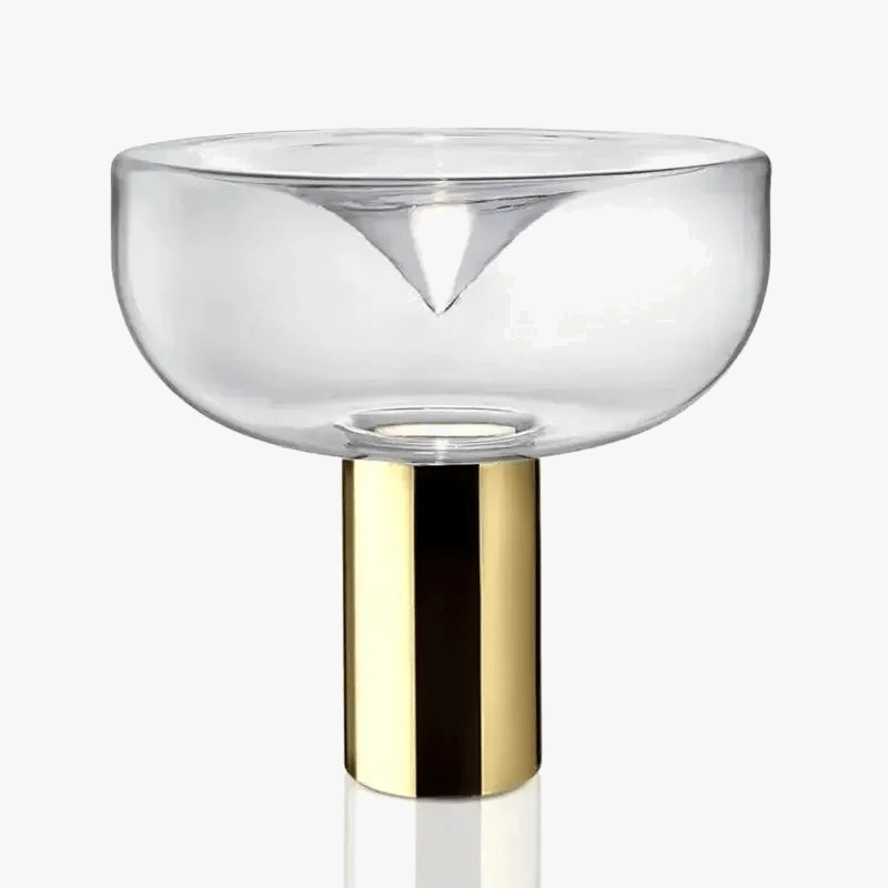 Modern Decorative Glass Radar Design Bedside Lamp Gold Norenza
