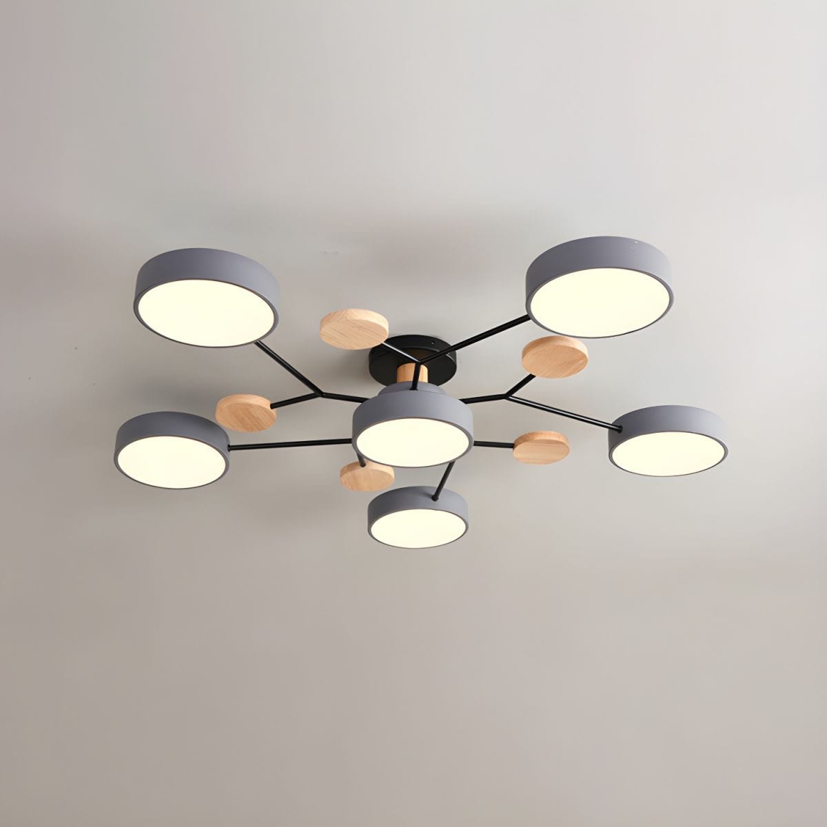 Modern Decorative Indoor LED Ceiling Light Gray / 6 heads Norenza