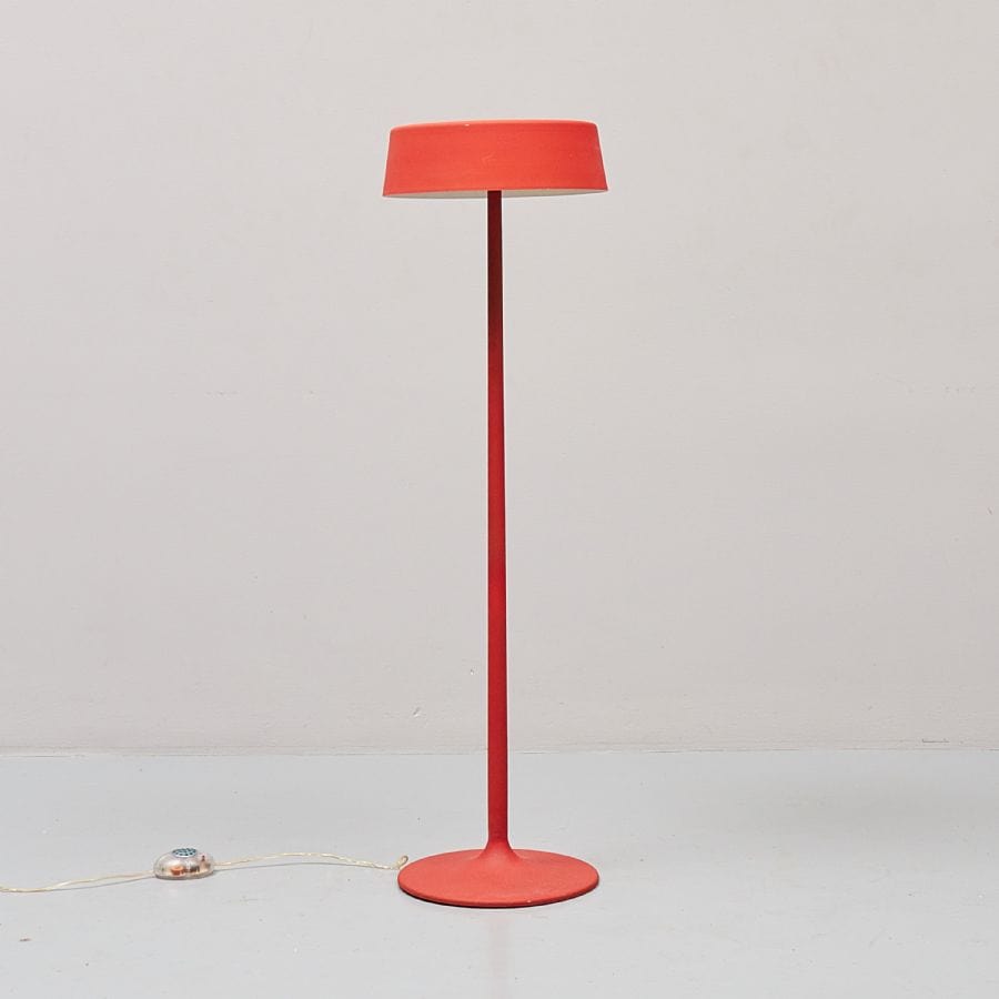 Modern Designer Floor Lamp with Luxurious Shade Red Norenza