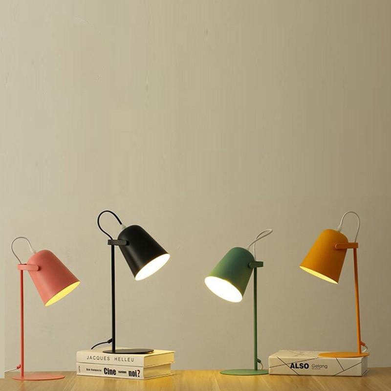 Modern Desk Lamp with Cylindrical Shade Norenza