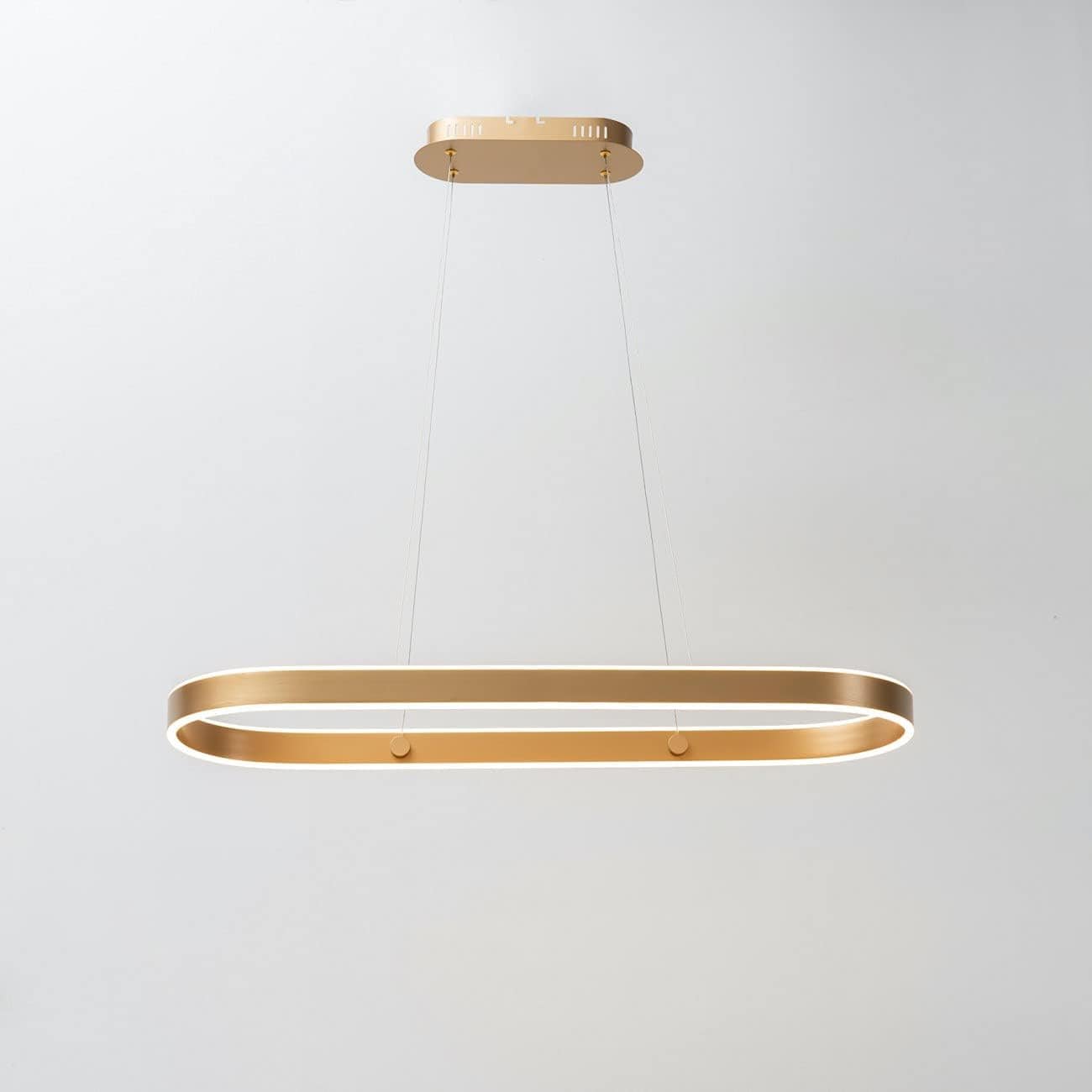 Modern Dimmable LED Ring Chandelier Gold Norenza