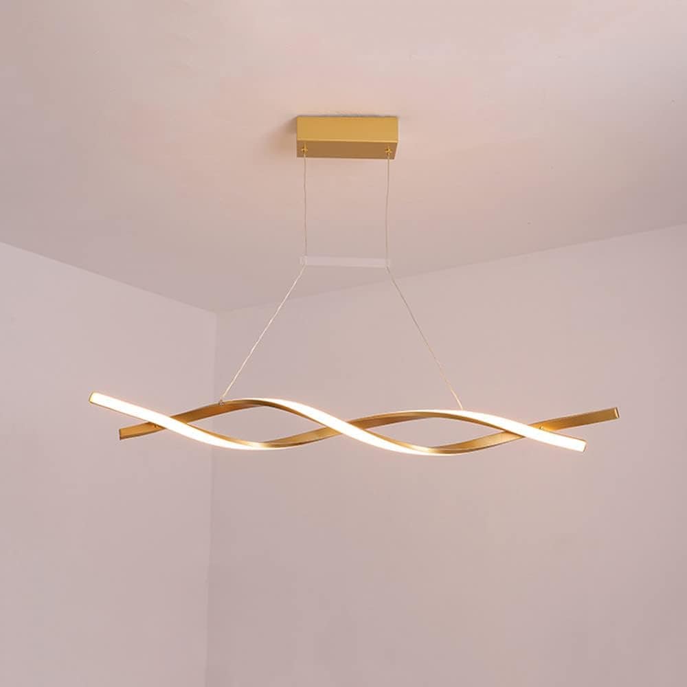 Modern Dimmable Rotating LED Chandelier for Decorative Lighting Gold Norenza