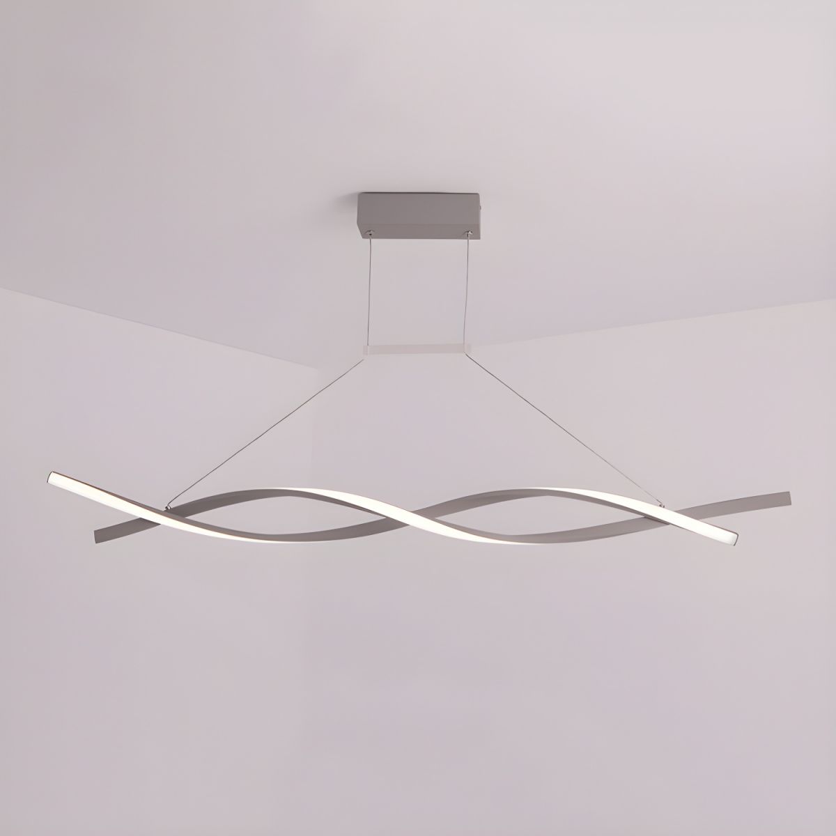 Modern Dimmable Rotating LED Chandelier for Decorative Lighting White Norenza