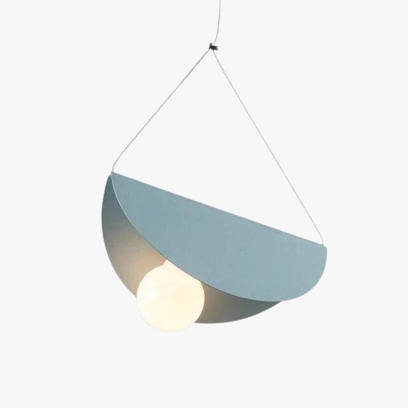 Modern Flat and Folded Circular LED Pendant Light Blue Norenza