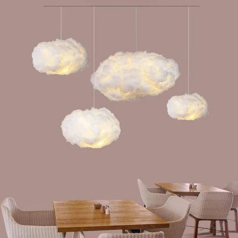 Modern Floating Cloud-Shaped LED Pendant Light for Restaurants Norenza