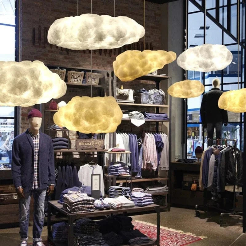 Modern Floating Cloud-Shaped LED Pendant Light for Restaurants Norenza
