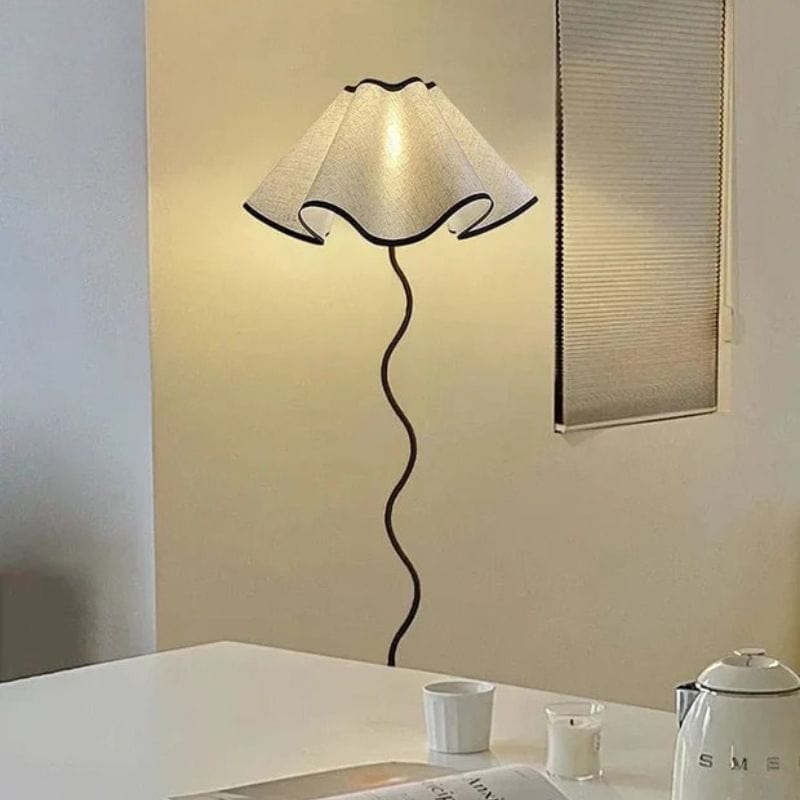 Modern Floral Fabric Floor Lamp Norenza