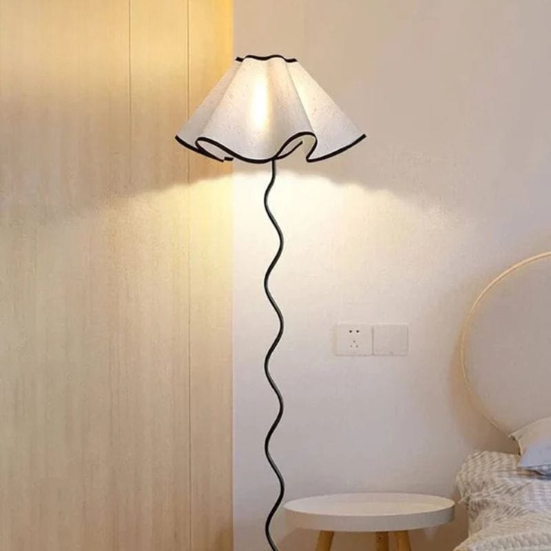 Modern Floral Fabric Floor Lamp Norenza