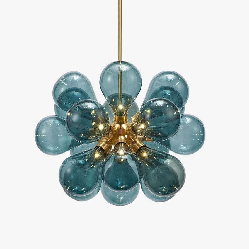 Modern Glass Ball Chandelier with Multiple Spheres Blue Norenza