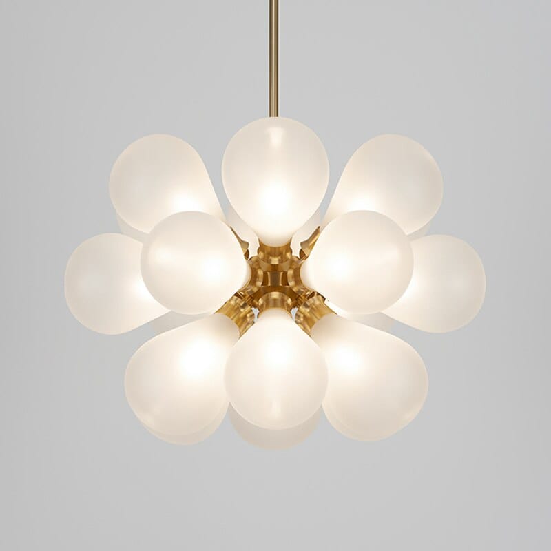 Modern Glass Ball Chandelier with Multiple Spheres White Norenza