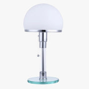 Modern Glass Dome Table Lamp – Brass Base & Soft LED Lighting Norenza