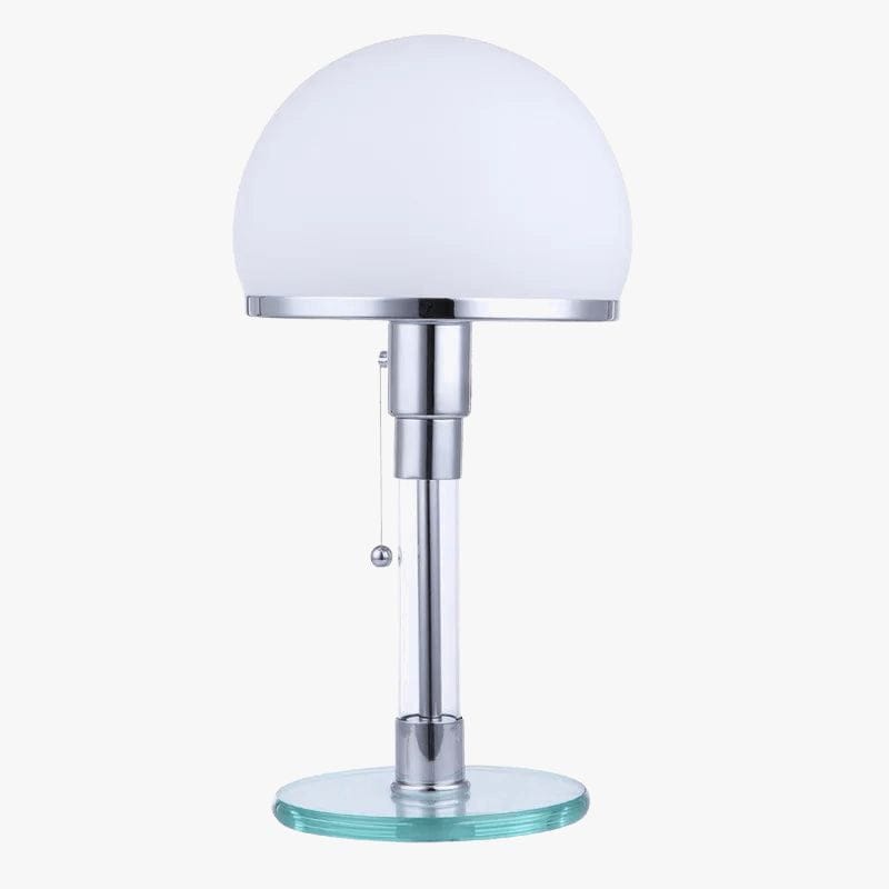 Modern Glass Dome Table Lamp – Brass Base & Soft LED Lighting Norenza
