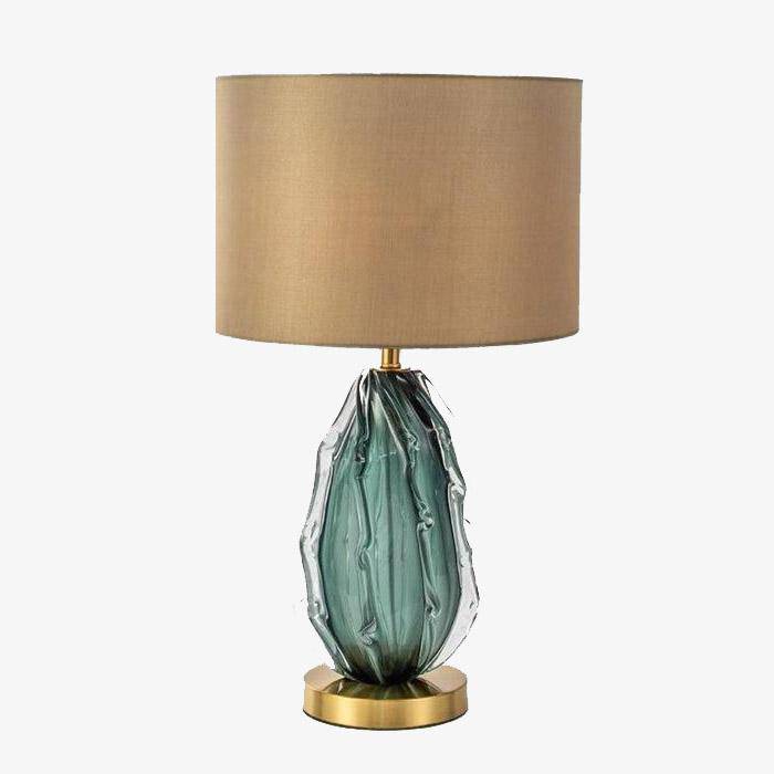 Modern Glass LED Table Lamp with Cylindrical Shade Norenza