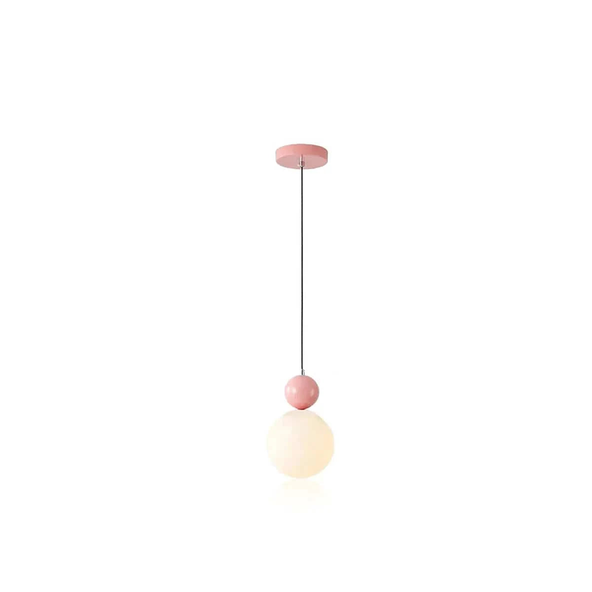 Modern Glass Pendant Light for Cafe Bar Counter Pink Norenza