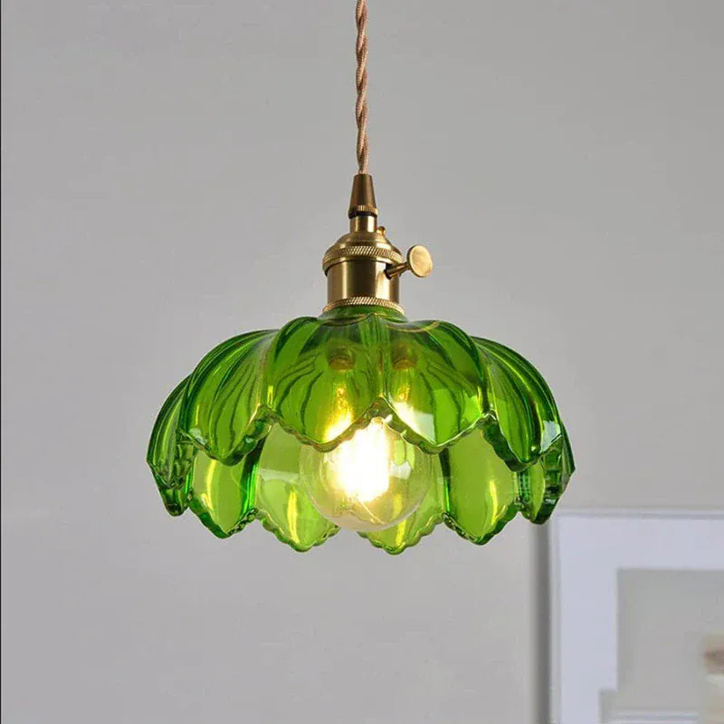 Modern Glass Pendant Light with Brass Details Norenza