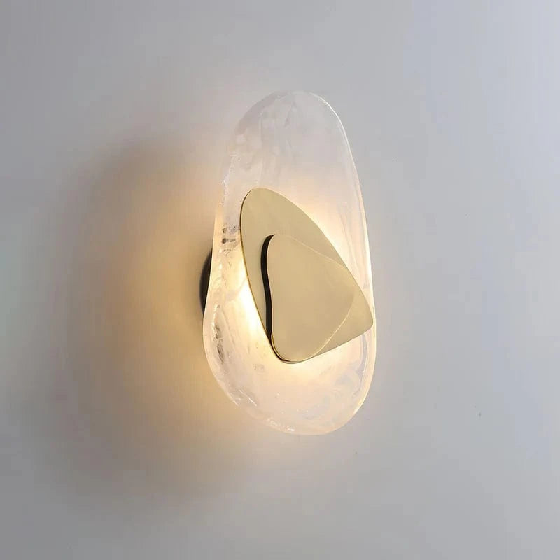 Modern Glass Wall Sconce Gold Norenza