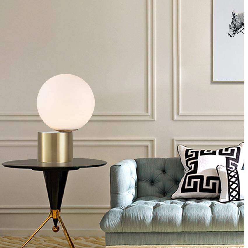 Modern Gold Base Glass Ball Table Lamp Norenza