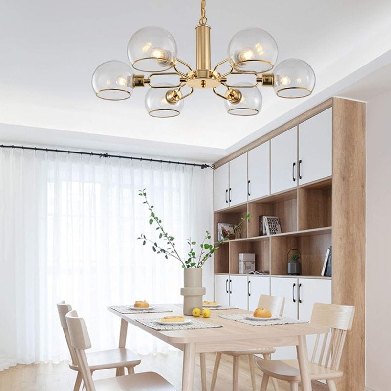 Modern Gold Chandelier with Glass Balls Norenza