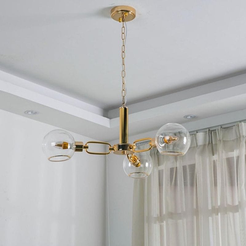 Modern Gold Chandelier with Glass Balls Norenza