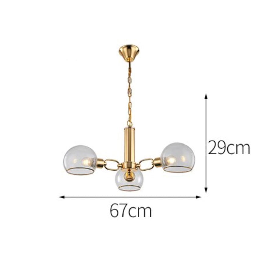 Modern Gold Chandelier with Glass Balls Norenza