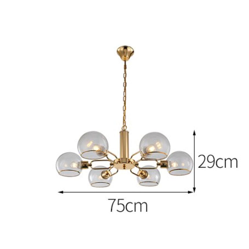 Modern Gold Chandelier with Glass Balls Norenza