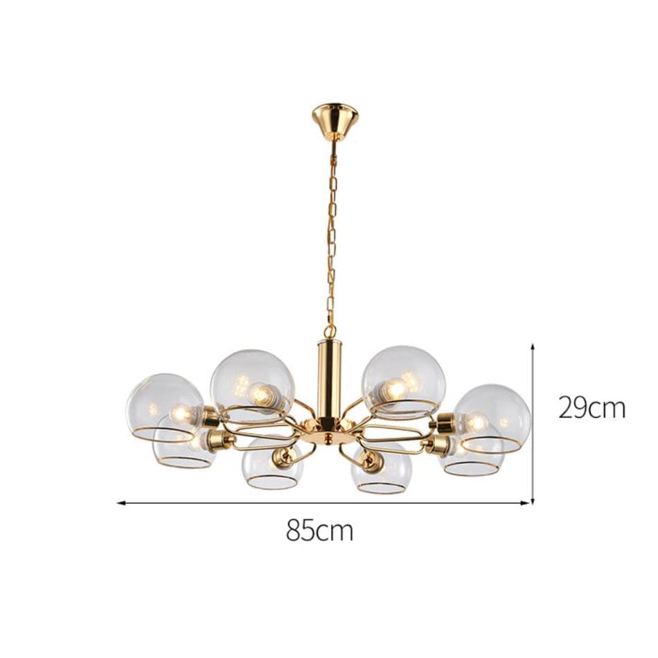 Modern Gold Chandelier with Glass Balls Norenza