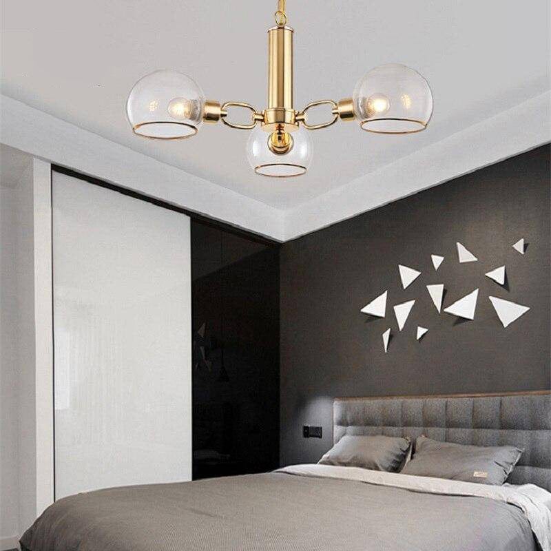 Modern Gold Chandelier with Glass Balls Norenza