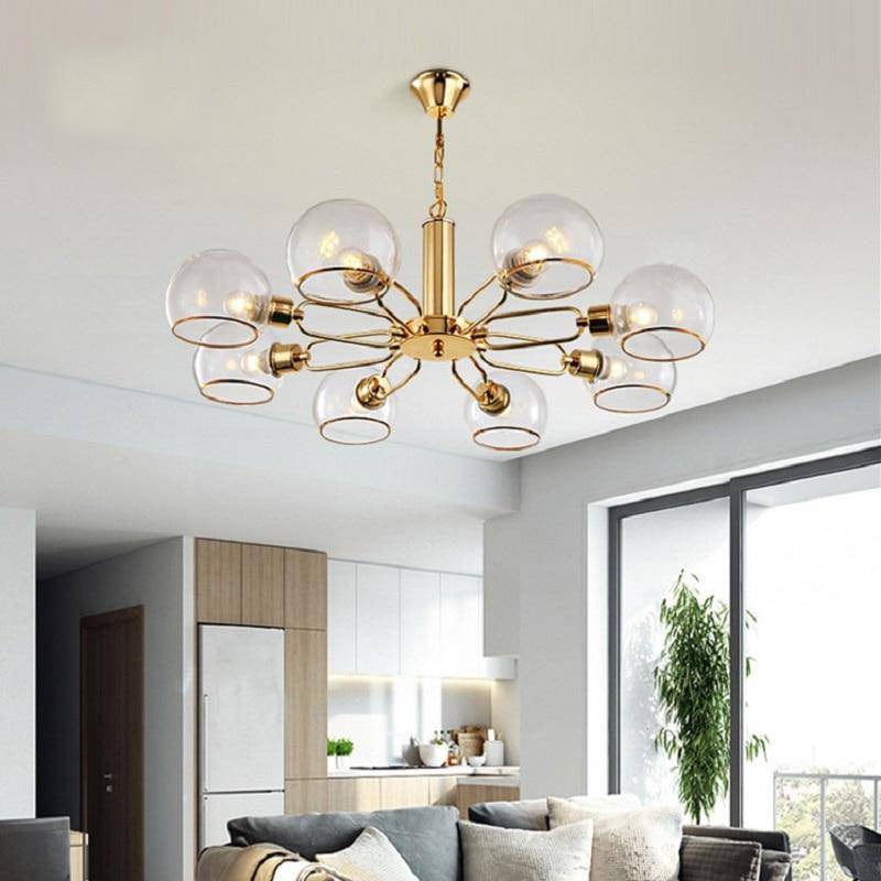 Modern Gold Chandelier with Glass Balls Norenza