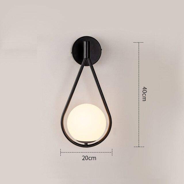 Modern Gold LED Wall Sconce with White Globe Norenza