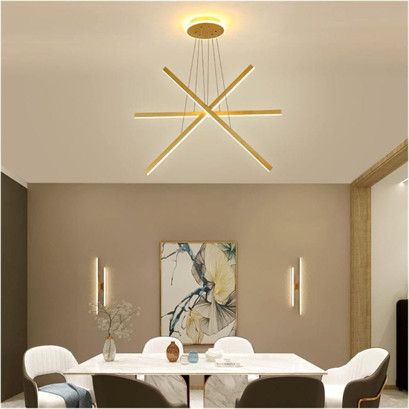 Modern Gold Star-Shaped LED Chandelier 3 lights Norenza