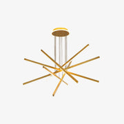 Modern Gold Star-Shaped LED Chandelier Alaikari Norenza