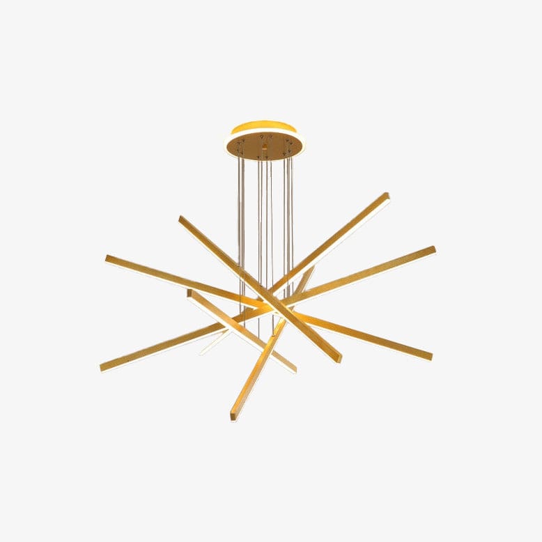 Modern Gold Star-Shaped LED Chandelier Alaikari Norenza