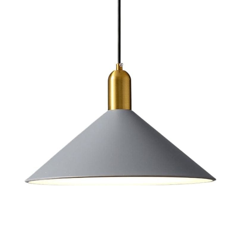 Modern Hanging Lamp with Iron Shade for Café and Bar Décor Gray Norenza