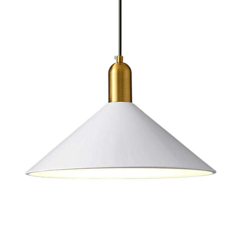 Modern Hanging Lamp with Iron Shade for Café and Bar Décor White Norenza