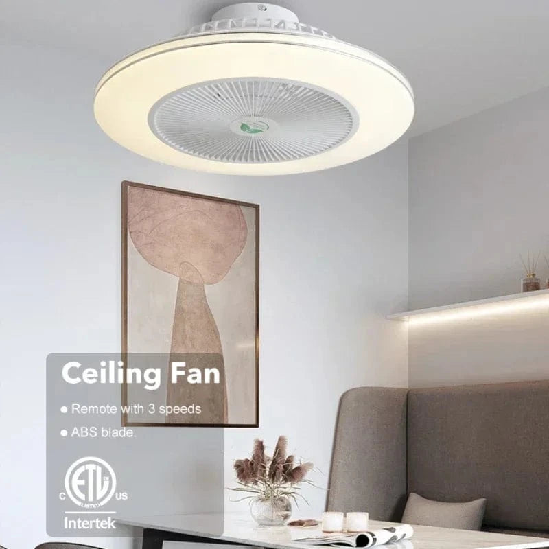 Modern Invisible LED Ceiling Fan with Remote Control Norenza